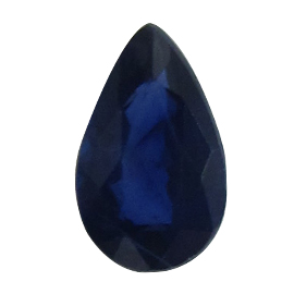 0.24 ct Pear Shape Blue Sapphire : Deep Rich Blue