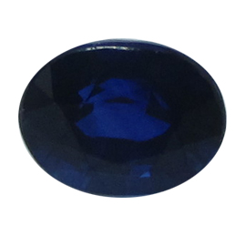 0.45 ct Oval Blue Sapphire : Deep Royal Blue