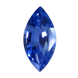 0.87 ct Marquise Blue Sapphire : Rich Blue