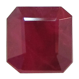 1.08 ct Emerald Cut Ruby : Deep Darkish Red