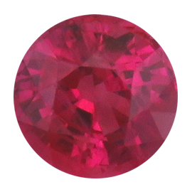 0.67 ct Round Ruby : Pigeon Blood Red