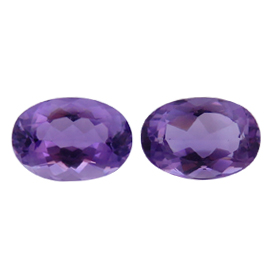 19.30 cttw Pair of Oval Amethysts : Rich Purple
