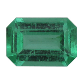 0.72 ct Emerald Cut Emerald : Rich Green