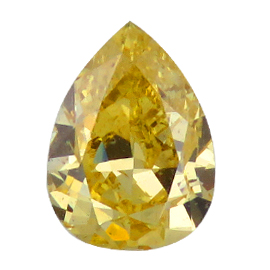 1.00 ct Pear Shape Diamond : Fancy Intense Orangy Yellow / SI1