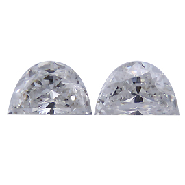 0.47 cttw Pair of Half Moon Diamonds : E / SI1