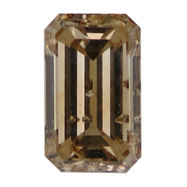 1.07 ct Emerald Cut Diamond : Fancy Light Brown / I1