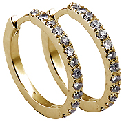 18K Yellow Gold 0.90cttw Diamond Earrings
