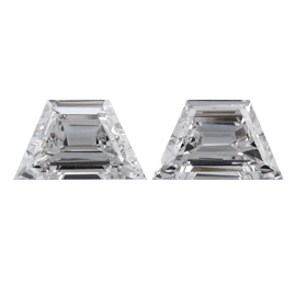 1.00 cttw Pair of Trapezoid Diamonds : D / VS1