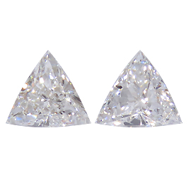 0.77 cttw Pair of Trillion Diamonds : G / SI1