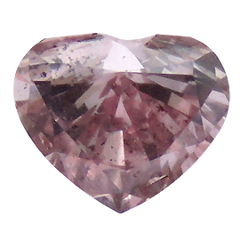 0.44 ct Heart Shape Diamond : Fancy Purplish pink / SI2