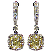 18K White Gold 2.75cttw Diamond Earrings
