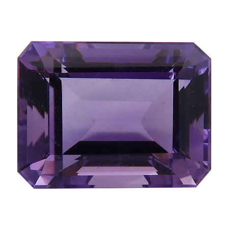 11.65 ct Emerald Cut Amethyst : Fine Purple