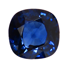 0.84 ct Cushion Cut Blue Sapphire : Rich Royal Blue