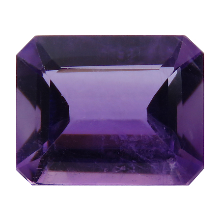2.64 ct Emerald Cut Amethyst : Rich Purple