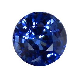 0.55 ct Round Blue Sapphire : Rich Blue