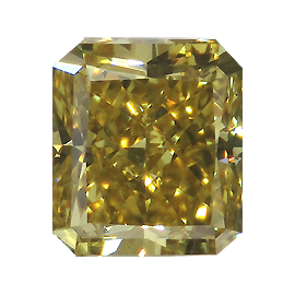 1.17 ct Radiant Diamond : Fancy deep Yellow / SI1