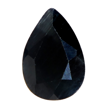 3.99 ct Pear Shape : Black Sapphire