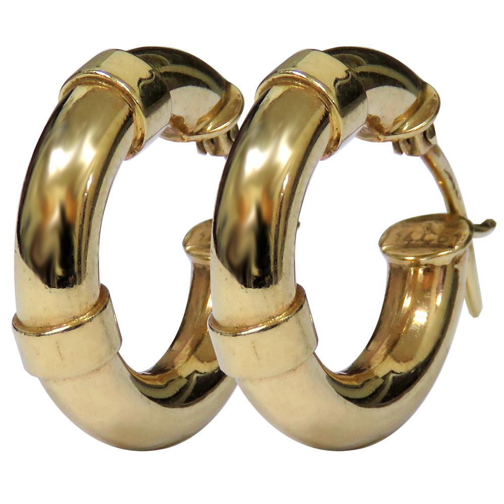 Hoop Earrings - 14K Yellow Gold | eBay