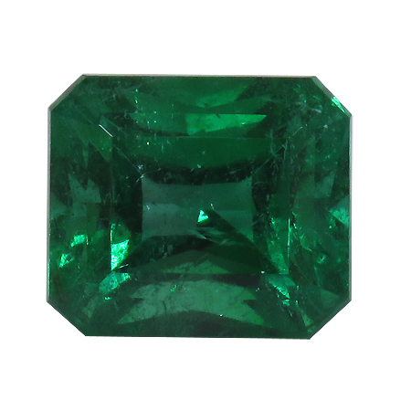2.17 ct Emerald Cut Emerald : Deep Rich Green