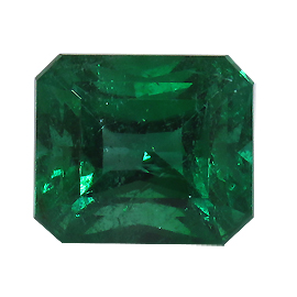 2.17 ct Emerald Cut Emerald : Deep Rich Green
