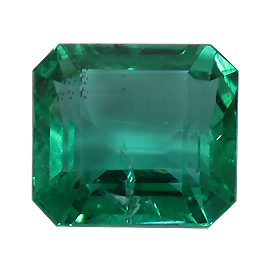 2.22 ct Emerald Cut Emerald : Deep Rich Green