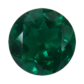 1.74 ct Round Emerald : Deep Rich Green