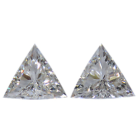0.87 cttw Pair of Trillion Diamonds : G / VS2