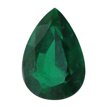 3.59 ct Pear Shape Emerald : Rich Green
