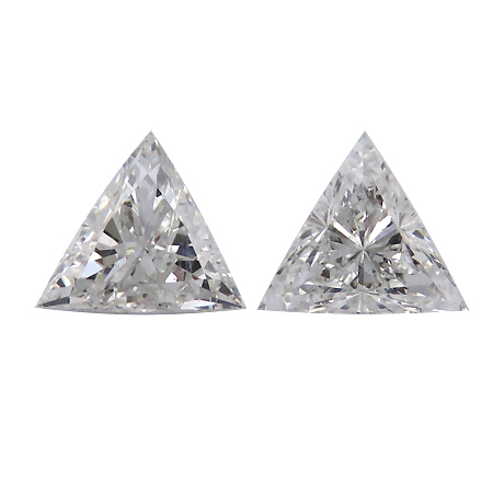 1.05 cttw Pair of Trillion Diamonds : F / SI1