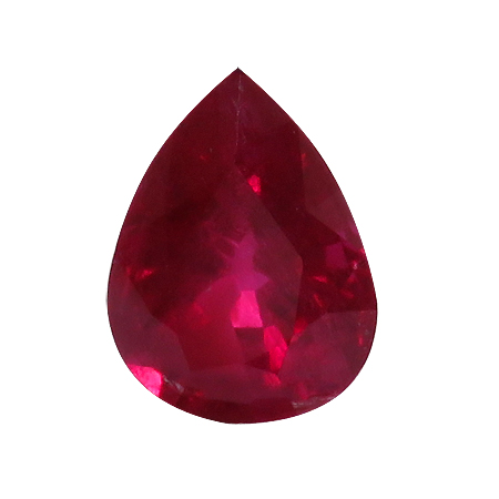 0.85 ct Pear Shape Ruby : Fine Red