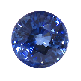 0.72 ct Round Blue Sapphire : Fine Royal Blue