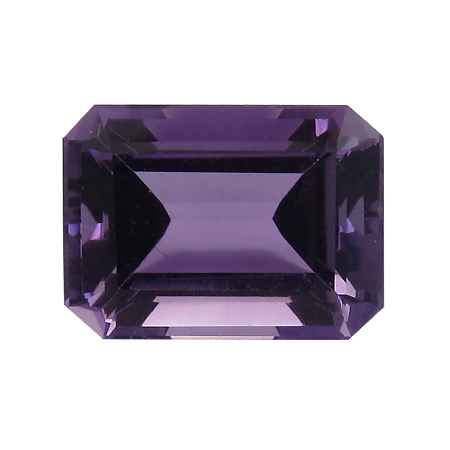 7.27 ct Emerald Cut Amethyst : Rich Purple