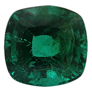 2.72 ct Intense Green Cushion Cut Emerald
