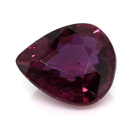 0.33 ct Pear Shape Ruby : Fine Purple Red