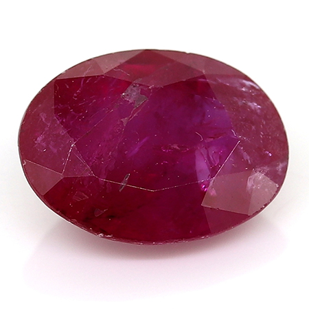 0.90 ct Oval Ruby : Pinkish Red