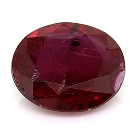 0.48 ct Oval Ruby : Rich Red
