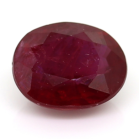 0.47 ct Oval Ruby : Fine Purple Red