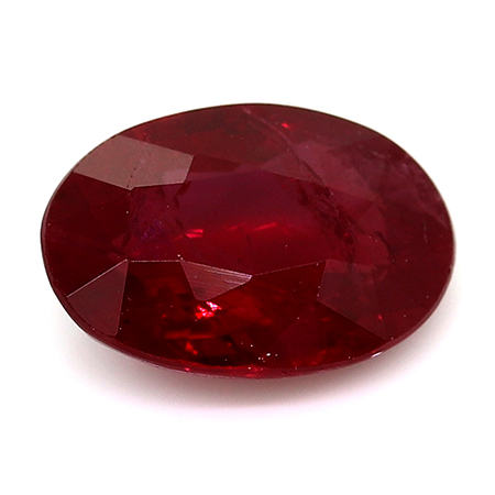 0.80 ct Oval Ruby : Pigeon Blood Red