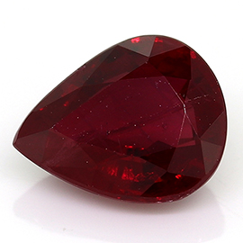0.64 ct Pear Shape Ruby : Rich Red