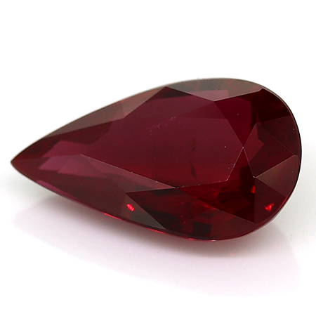 1.15 ct Pear Shape Ruby : Fiery Red