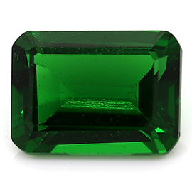 1.40 ct Emerald Cut Zircon : Deep Rich Green