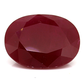 3.49 ct Oval Ruby : Deep Rich Red