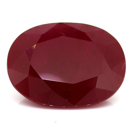 3.49 ct Oval Ruby : Deep Rich Red