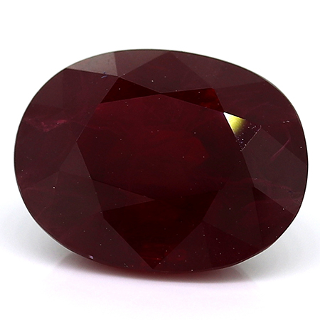 3.96 ct Oval Ruby : Deep Rich Red