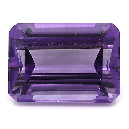 7.86 ct Emerald Cut Amethyst : Rich Purple