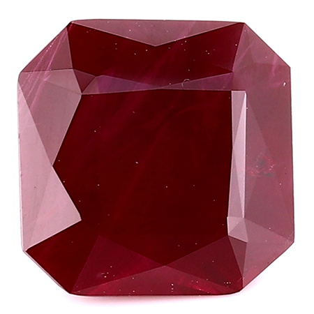 2.08 ct Emerald Cut Ruby : Deep Rich Red