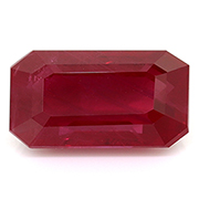 3.04 ct Pigeon Blood Red Emerald Cut Ruby