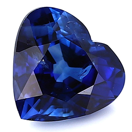 0.74 ct Heart Shape Blue Sapphire : Royal Blue