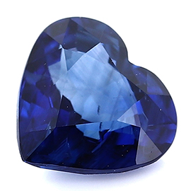 0.90 ct Heart Shape Blue Sapphire : Deep Rich Blue
