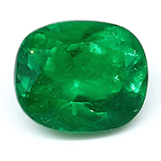 3.08 ct Rich Muzo Green Cushion Cut Emerald